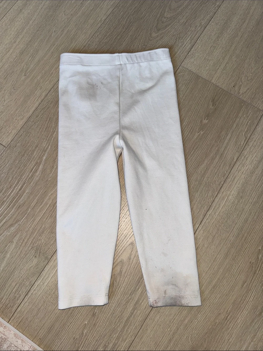Ralph Lauren White Button-Accent Girls Leggings